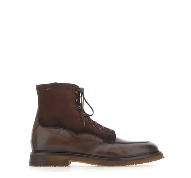 ALEXANDER HOTTO Stivaletti in pelle e camoscio BROWN Uomo 