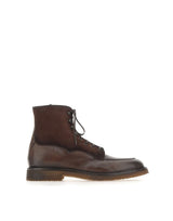 ALEXANDER HOTTO Stivaletti in pelle e camoscio BROWN Uomo 