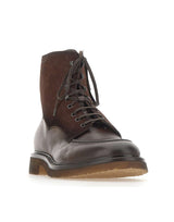 ALEXANDER HOTTO Stivaletti in pelle e camoscio BROWN Uomo 
