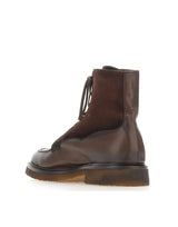 ALEXANDER HOTTO Stivaletti in pelle e camoscio BROWN Uomo 