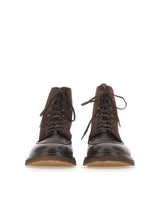 ALEXANDER HOTTO Stivaletti in pelle e camoscio BROWN Uomo 