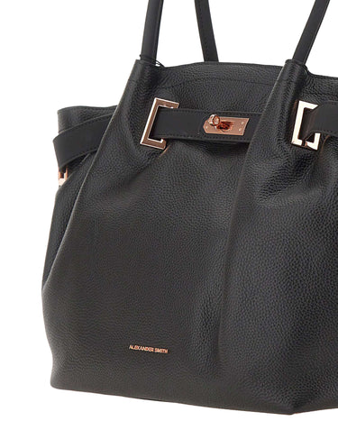 ALEXANDER SMITH Borsa a spalla "Brooke Large" BLACK Donna 