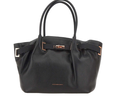 ALEXANDER SMITH Borsa a spalla "Brooke Large" BLACK Donna 