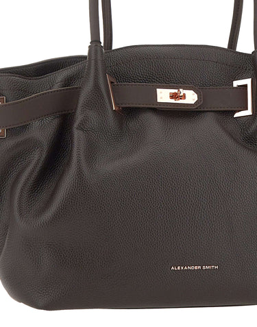 ALEXANDER SMITH Borsa a spalla "Brooke Large" BROWN Donna 