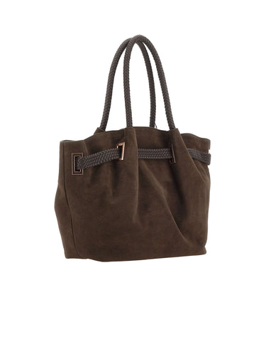 ALEXANDER SMITH Borsa a spalla "Brooke Large" BROWN Donna 