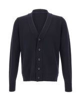 ALPHA STUDIO Cardigan in lana merinos BLUE Uomo 