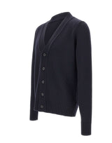 ALPHA STUDIO Cardigan in lana merinos BLUE Uomo 
