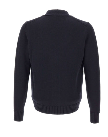 ALPHA STUDIO Cardigan in lana merinos BLUE Uomo 