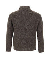 ALPHA STUDIO Cardigan in lana e alpaca BROWN Uomo 