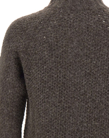ALPHA STUDIO Cardigan in lana e alpaca BROWN Uomo 