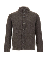 ALPHA STUDIO Cardigan in lana e alpaca BROWN Uomo 