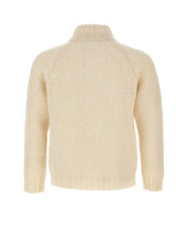 ALPHA STUDIO Cardigan in lana e alpaca WHITE Uomo 