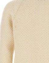ALPHA STUDIO Cardigan in lana e alpaca WHITE Uomo 