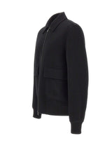 ALPHA STUDIO Giacca bomber in lana BLACK Uomo 