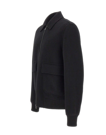 ALPHA STUDIO Giacca bomber in lana BLACK Uomo 