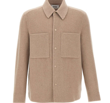 ALPHA STUDIO Giacca overshirt in lana BEIGE Uomo 