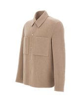 ALPHA STUDIO Giacca overshirt in lana BEIGE Uomo 