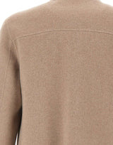 ALPHA STUDIO Giacca overshirt in lana BEIGE Uomo 