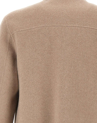 ALPHA STUDIO Giacca overshirt in lana BEIGE Uomo 