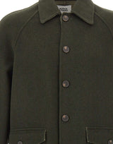 ALPHA STUDIO Giacca in lana con maniche raglan GREEN Uomo 