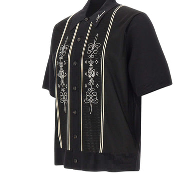 AMIRI Camicia in maglia con ricami BLACK Uomo 
