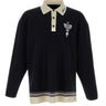 AMIRI Polo in lana con ricamo BLACK Uomo 
