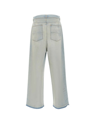 AMIRI Jeans "Faded Carpenter" Light Blue Uomo 