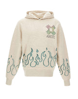 AMIRI Felpa "Ma Quod Flames" GREY Uomo 