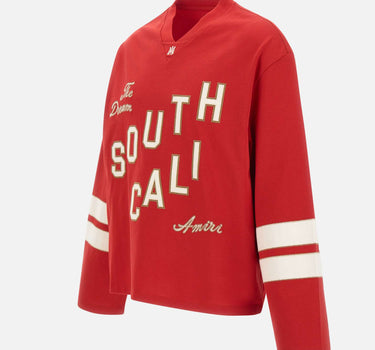 AMIRI Maglia "South Cali Football" RED Uomo 