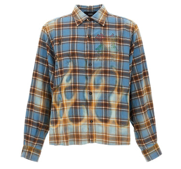AMIRI Camica "Ma Quad Bleached Flannel" MULTICOLOR Uomo 