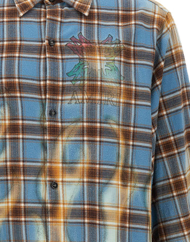 AMIRI Camica "Ma Quad Bleached Flannel" MULTICOLOR Uomo 