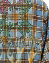 AMIRI Camica "Ma Quad Bleached Flannel" MULTICOLOR Uomo 
