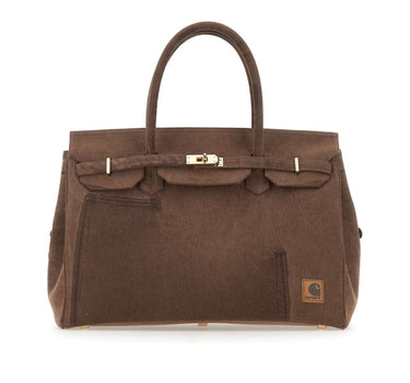 ANOTHER CHANCE Borsa a mano riciclata BROWN Donna 