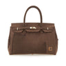 ANOTHER CHANCE Borsa a mano riciclata BROWN Donna 