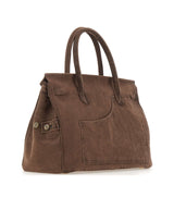 ANOTHER CHANCE Borsa a mano riciclata BROWN Donna 