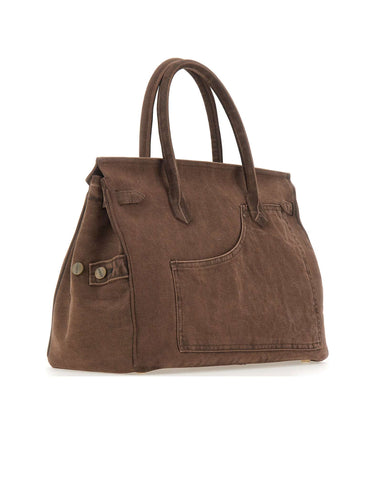 ANOTHER CHANCE Borsa a mano riciclata BROWN Donna 