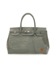 ANOTHER CHANCE Borsa a mano riciclata GREEN Donna 