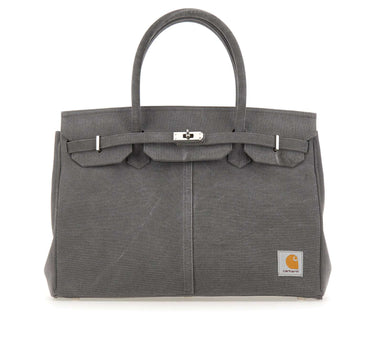 ANOTHER CHANCE Borsa a mano riciclata GREY Donna 