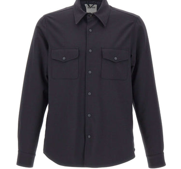 ASPESI Giacca overshirt in flanella imbottita BLUE Uomo 