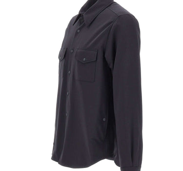 ASPESI Giacca overshirt in flanella imbottita BLUE Uomo 
