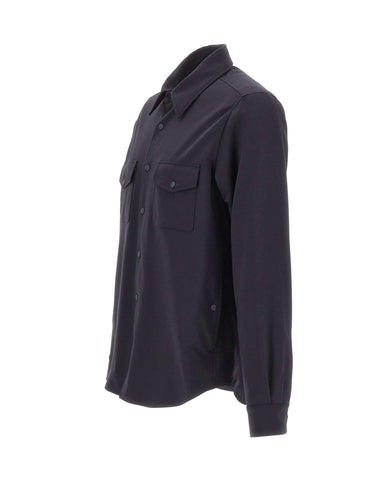 ASPESI Giacca overshirt in flanella imbottita BLUE Uomo 