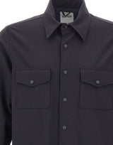 ASPESI Giacca overshirt in flanella imbottita BLUE Uomo 