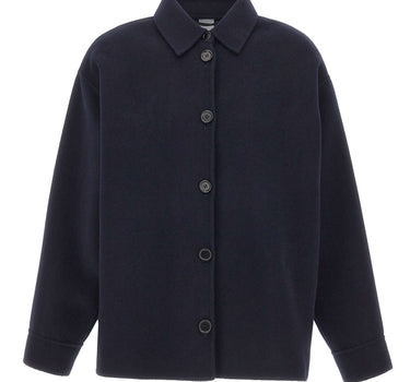ASPESI Giacca overshirt in double di lana BLUE Donna 