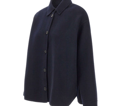 ASPESI Giacca overshirt in double di lana BLUE Donna 