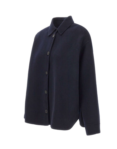 ASPESI Giacca overshirt in double di lana BLUE Donna 