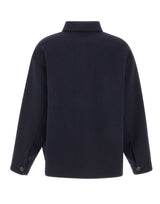 ASPESI Giacca overshirt in double di lana BLUE Donna 
