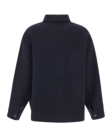 ASPESI Giacca overshirt in double di lana BLUE Donna 