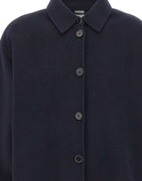 ASPESI Giacca overshirt in double di lana BLUE Donna 
