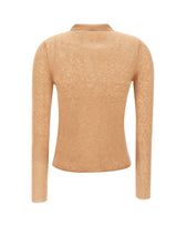 ASPESI Polo in misto lana a coste BROWN Donna 