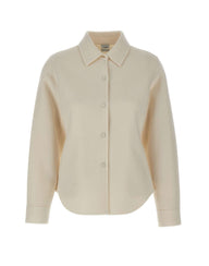 ASPESI Camicia in double di lana WHITE Donna 